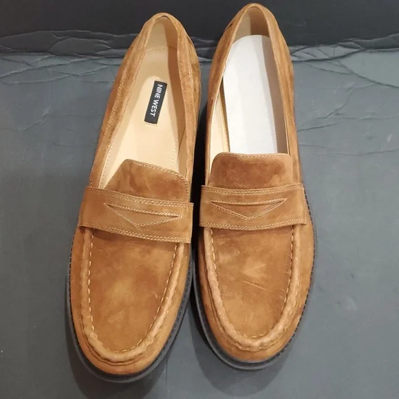 Nine West Keram‎ Light Brown Suede rugged sole Loafers size 12 brand new - Picture 3 of 5